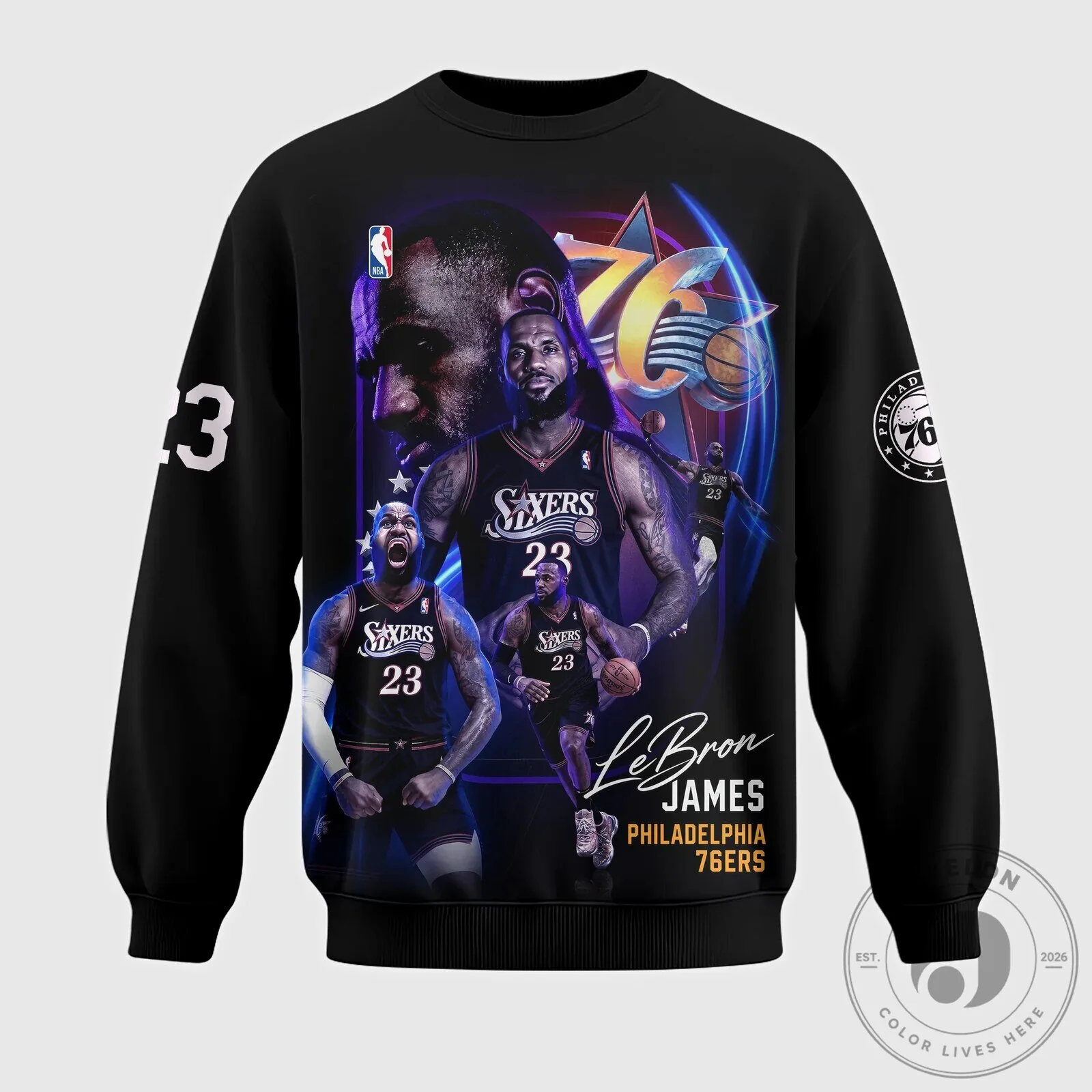LeBron James Philadelphia 76ers NBA Fan Shirt, Basketball Team T