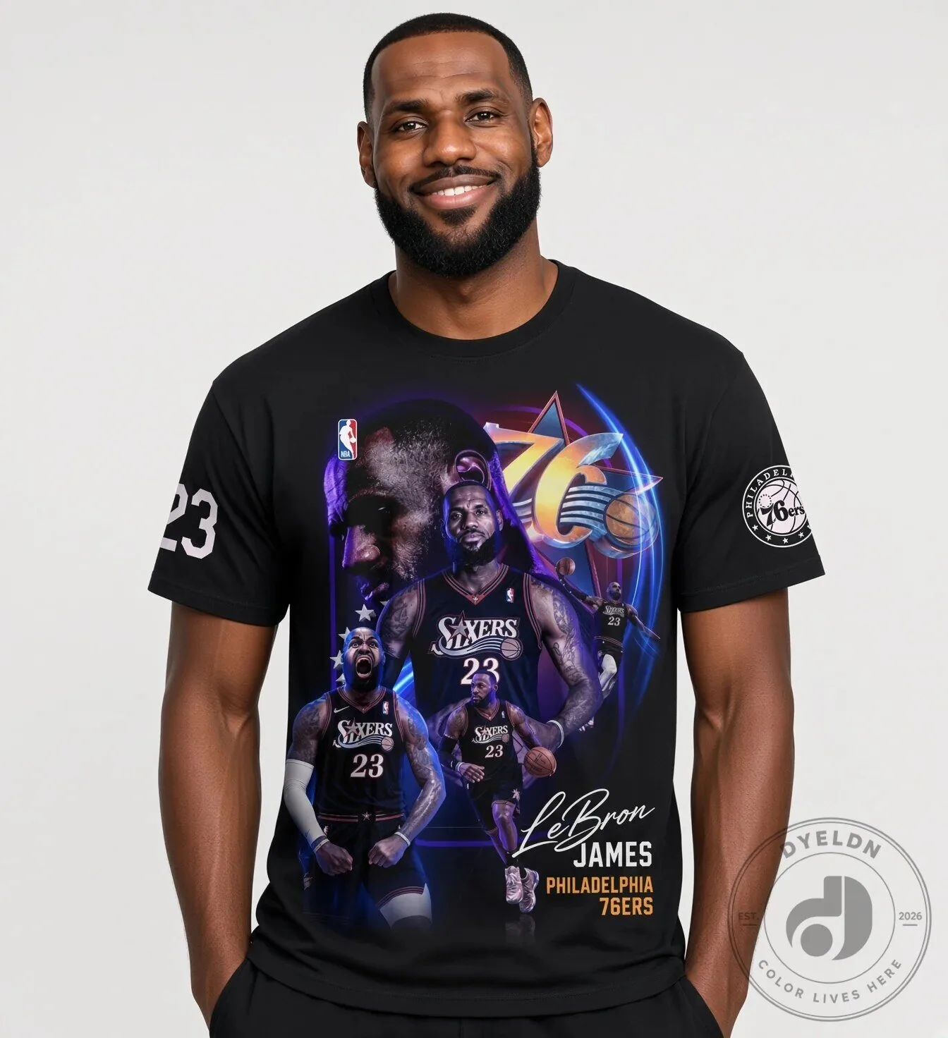 LeBron James Philadelphia 76ers NBA Fan Shirt, Basketball Team T