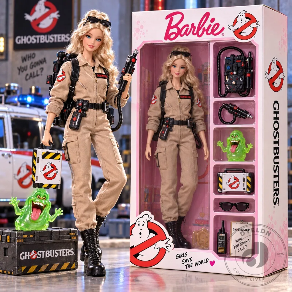 Barbie Ghostbusters Who You Gonna Call Commemorative Collectible Figure Barbie Ghostbusters Who You Gonna Call Commemorative Collectible Figure