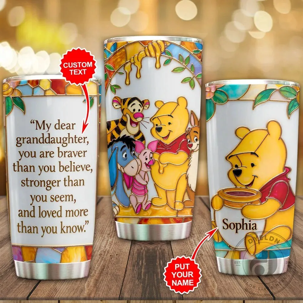 Winnie the Pooh and Friends Personalized Stainless Steel Tumbler