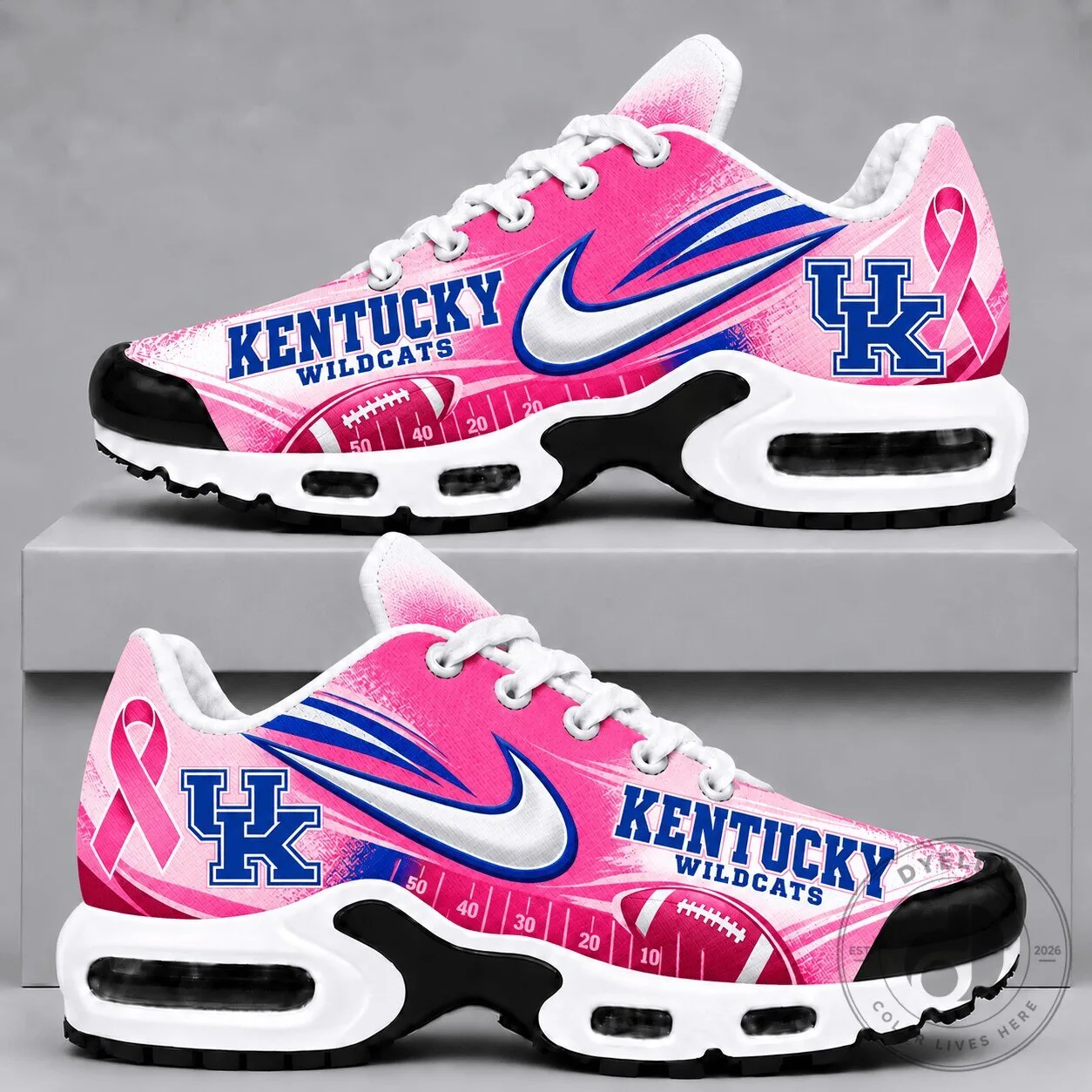 Kentucky Wildcats Breast Cancer Awareness Pink Football Team Sneakers