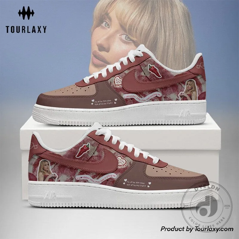 Sabrina Carpenter Red Chilli Custom Sneakers