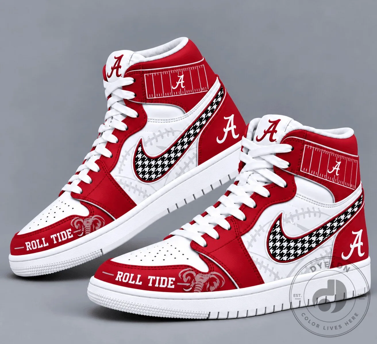 Alabama Crimson Tide Football Team Spirit High-Top Sneakers Shoes