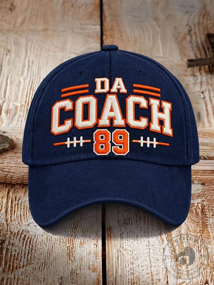 Da Coach 89 Football Fan Embroidered Baseball Cap Hat