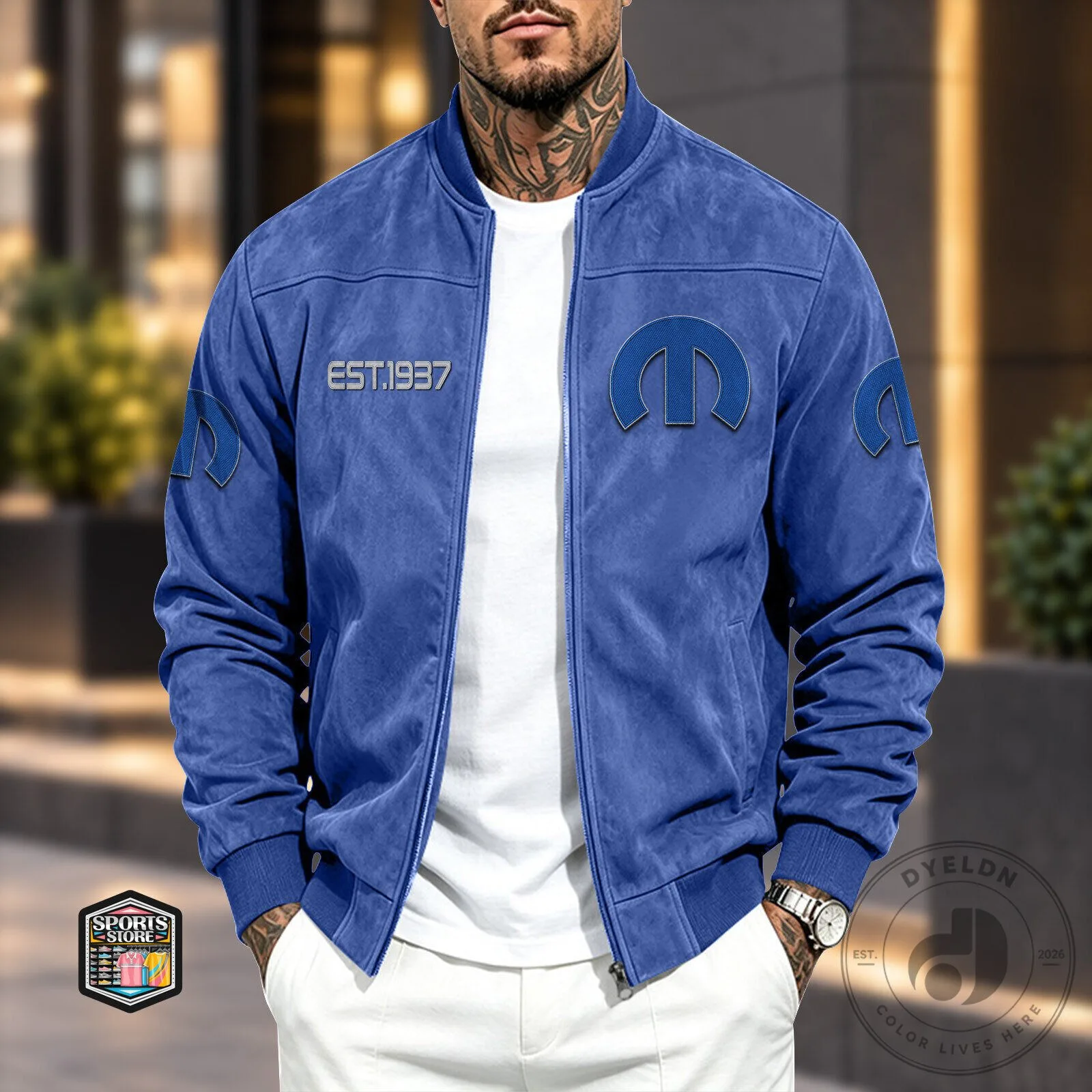 Mopar Established 1937 Blue Bomber Jacket 1 Mopar Established 1937 Blue Bomber Jacket