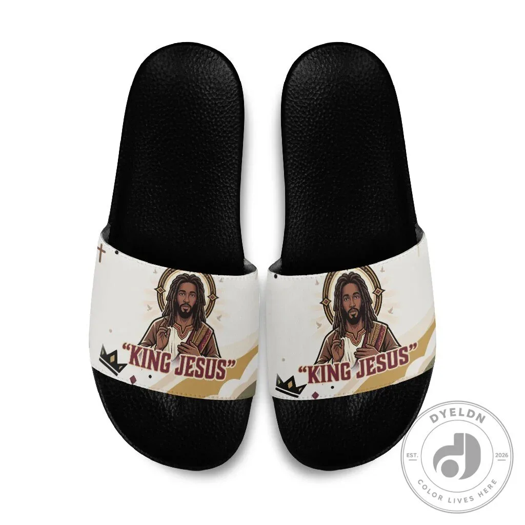 King Jesus African American Christ Religious Christian Faith Holy Cross Sandals