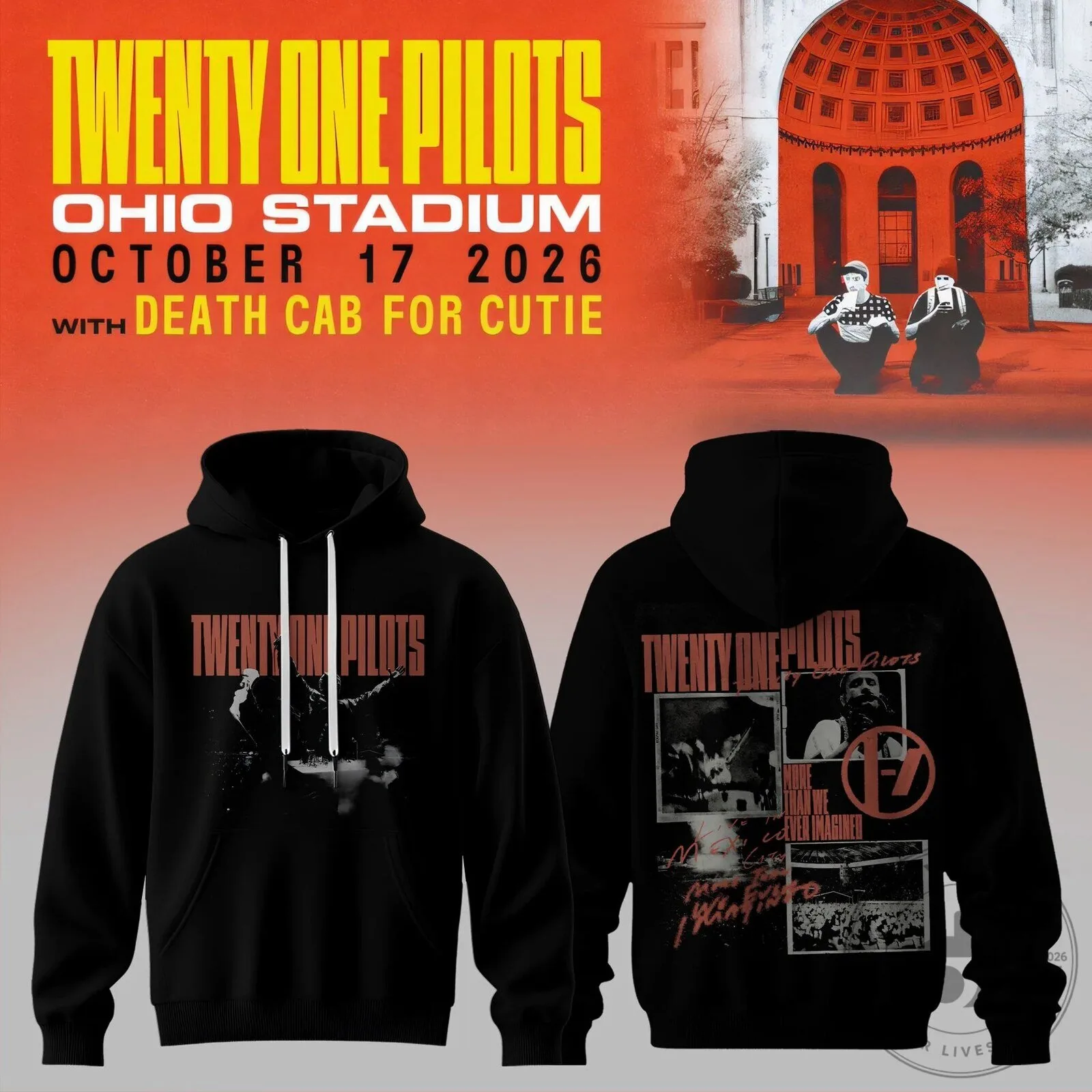 Twenty One Pilots Ohio Stadium Concert Black Hoodie