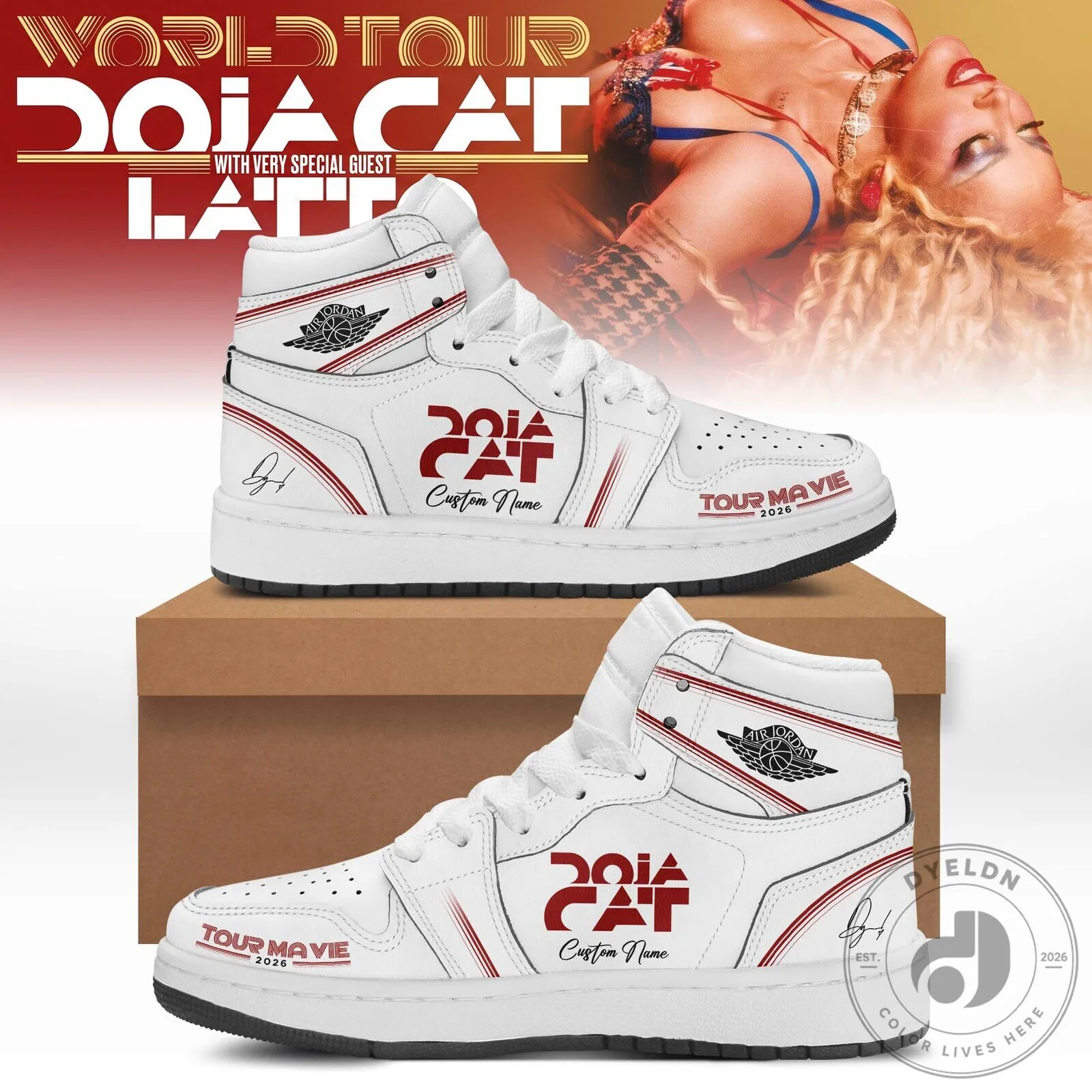 Doja Cat Tour Ma Vie 2026 World Tour High Top Sneakers