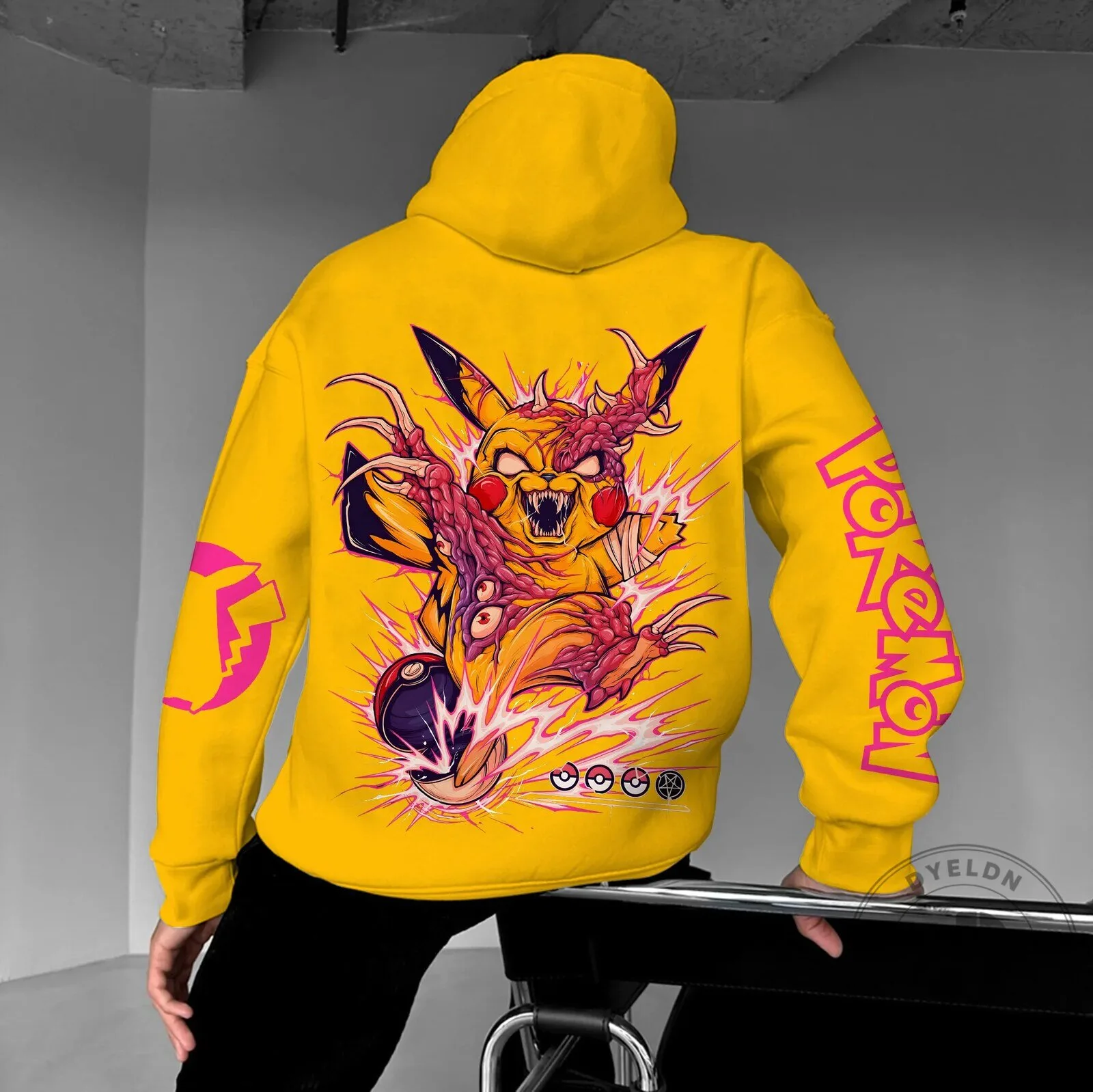 Pokemon Pikachu Horror Art Graphic Hoodie