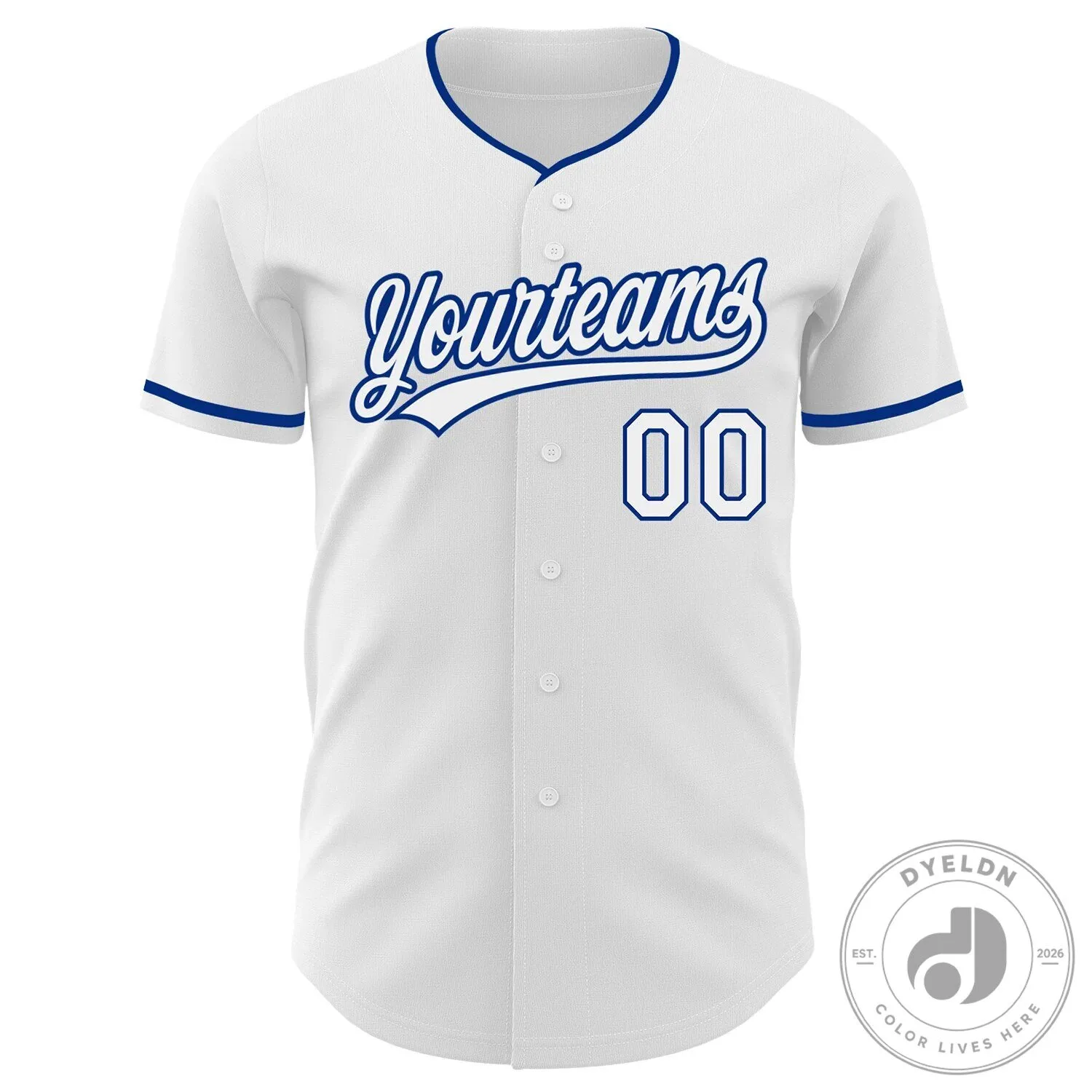 Custom White Royal Blue Authentic Baseball Jersey 8 Custom White Royal Blue Authentic Baseball Jersey