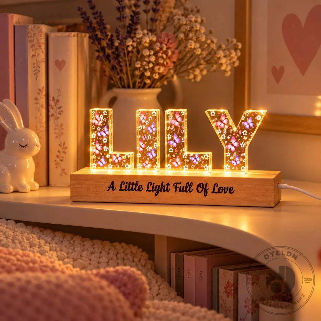 Personalized Name LED Night Light, Custom Acrylic Letter Lamp with Wooden Base, Kids Nursery Room Decor, Custom Keepsake Gift for Boys Girls 13 Personalized Name LED Night Light, Custom Acrylic Letter Lamp with Wooden Base, Kids Nursery Room Decor, Custom Keepsake Gift for Boys Girls