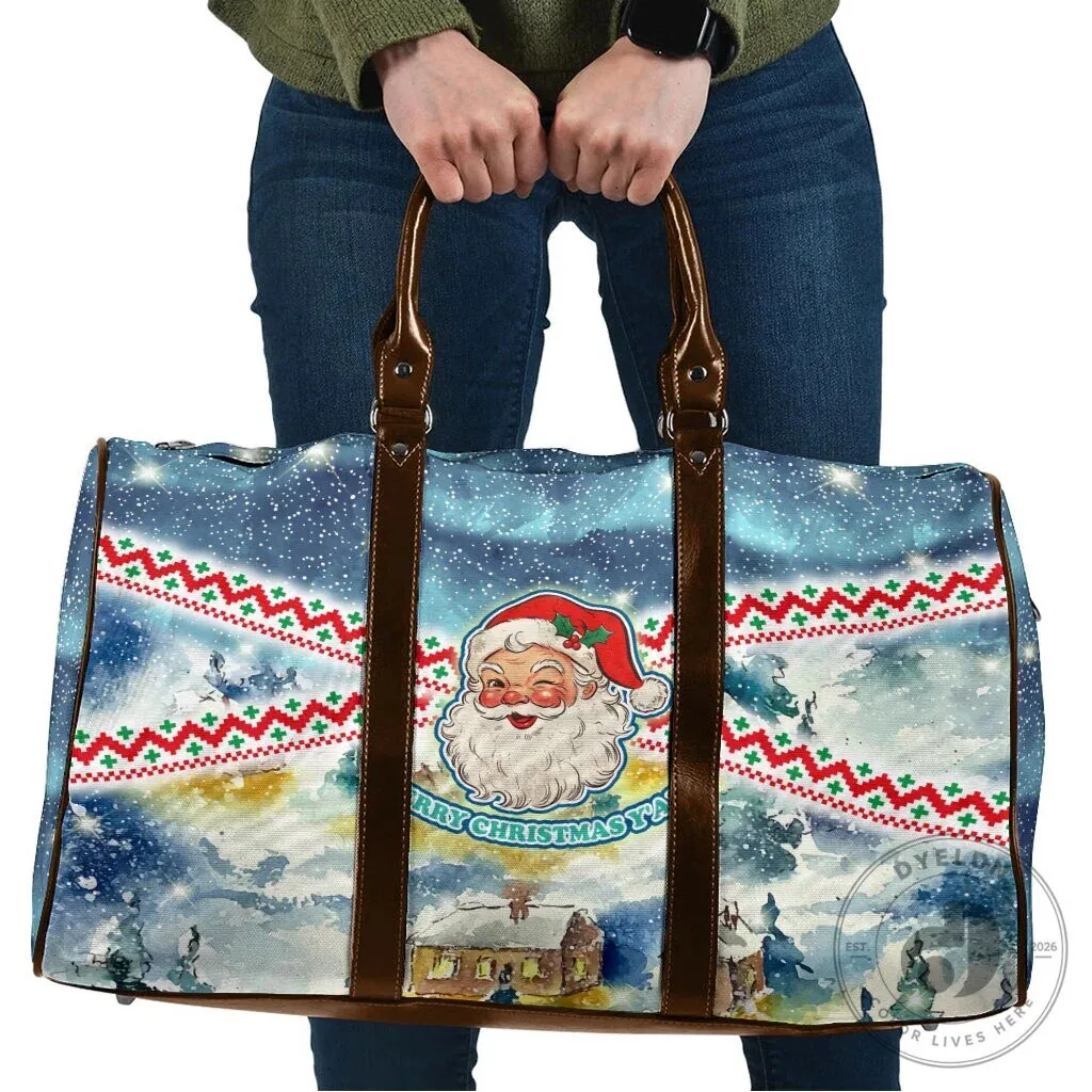 Vintage Santa Claus Merry Christmas Travel Bag
